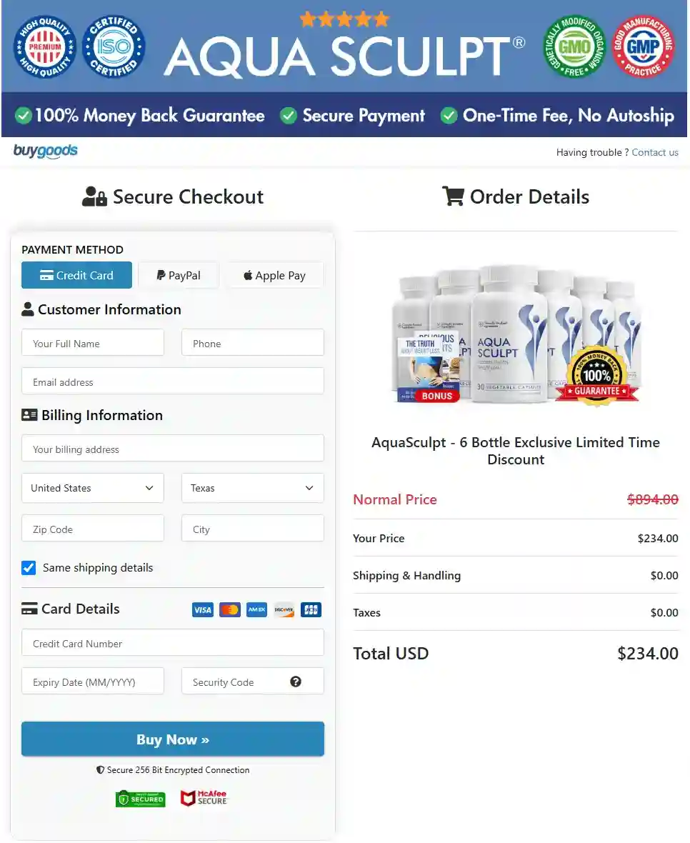 Buy AquaSculpt on the official website
